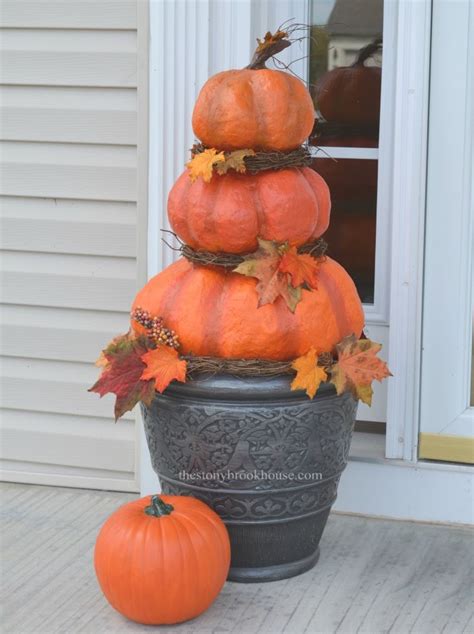 artificial pumpkins to decorate|large plastic pumpkins for outside.